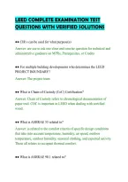 Leed Complete Examination Test&NewLine;Questions With Verified Solutions&NewLine;
