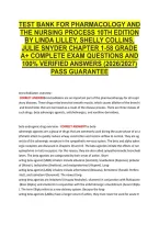 Test Bank For Pharmacology And &NewLine;The Nursing Process 10Th Edition &NewLine;By Linda Lilley&comma; Shelly Collins&comma; &NewLine;Julie Snyder Chapter 1-58 Grade &NewLine;A&plus; Complete Exam Questions And &NewLine;100&percnt; Verified Answers &lpar;2026&sol;2027&rpar; &NewLine;Pass Guarantee 