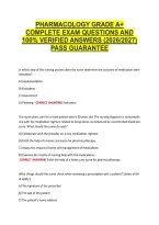 Pharmacology Grade A&plus; &NewLine;Complete Exam Questions And &NewLine;100&percnt; Verified Answers &lpar;2026&sol;2027&rpar; &NewLine;Pass Guarantee 