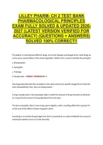 Lilley Pharm- Ch 2 Test Bank &NewLine;Pharmacological Principles &NewLine;Exam Fully Solved & Updated 2026&NewLine;2027 &lpar;Latest Version Verified For &NewLine;Accuracy&rpar; &lpar;Questions &plus; Answers&rpar; &NewLine;Solved 100&percnt; Correct&excl;&excl; 