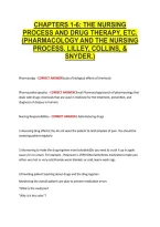 Chapters 1-6&colon; The Nursing &NewLine;Process And Drug Therapy&comma; Etc&period; &NewLine;&lpar;Pharmacology And The Nursing &NewLine;Process&period; Lilley&comma; Collins&comma; & &NewLine;Snyder&period;&rpar; 