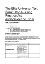 2026&sol;2027 S-Tier Utah Nursing Jurisprudence Test Bank &vert; NPA&comma; DOPL & UPHP &vert; Elite Questions & Rationales