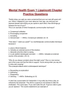 Mental Health Exam 1 Lippincott Chapter Practice Questions & Answers&vert; 100&percnt; Verified&vert; 2026