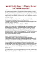 Mental Health Exam 1 - Chapter Review and Evolve Questions & Answers&vert; 100&percnt; Verified&vert; 2026