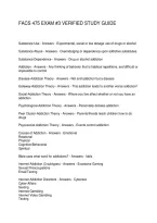 Facs 475 Exam -3 Verified Study Guide