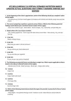 Ati Skills Module 3&period;0 Virtual Scenario Nutrition Marco&NewLine;Updated Actual Questions And Correct Answers Verified 2027&NewLine;Edition&NewLine;