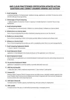 Aws Cloud Practitioner Certification Updated Actual&NewLine;Questions And Correct Answers Verified 2027 Edition
