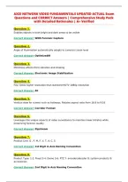 AXIS NETWORK VIDEO FUNDAMENTALS UPDATED ACTUAL Exam&NewLine;Questions and CORRECT Answers &vert; Comprehensive Study Pack&NewLine;with Detailed Rationales &vert; A&plus; Verified