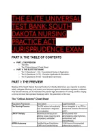 2026&sol;2027 THE ELITE UNIVERSAL TEST BANK&colon; South Dakota Nursing Practice Act &lpar;NPA&rpar; Jurisprudence Exam