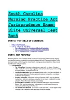 Elite South Carolina Nursing Jurisprudence Exam Test Bank &lpar;2026&sol;2027&rpar; &vert; Q&A with Rationales