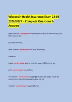  &NewLine;Wisconsin Health Insurance Exam 22-03 &NewLine;2026&sol;2027 &ndash; Complete Questions & Answers &NewLine; &NewLine;