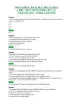 Firefighter 1 Final Test&comma; Firefighter&NewLine;1&comma; Fire 1 Test Prep Updated Actual&NewLine;Questions And Correct Answers