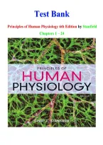 Test Bank for Principles of Human Physiology 6th Edition by Cindy Stanfield ISBN&lrm; 978-0134169804