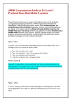 ATI RN Comprehensive Predictor Exit Level 3 Proctored Exam Study Guide