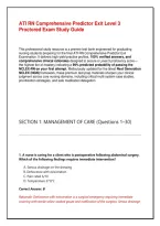  Exam &lpar;elaborations&rpar; ATI RN Comprehensive Predictor Exit Level 3 Proctored Exam Study Guide