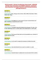 BICSI Installer 1 Review Certification Study Guide &vert; UPDATED&NewLine;ACTUAL Exam Questions and CORRECT Answers &vert; Authentic&NewLine;Exam Questions and Expert Answers with Detailed Solutions&NewLine;&lpar;Already Passed A&plus;&rpar;