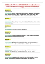 BICSI Installer 1 Review UPDATED ACTUAL Exam Questions and&NewLine;CORRECT Answers with Complete Solutions &lpar;Already Passed&NewLine;A&plus;&rpar;