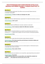 BICSI TECHNICIAN STUDY GUIDE UPDATED ACTUAL Exam&NewLine;Questions and CORRECT Answers &vert; Complete Exam Prep &vert; A&plus;&NewLine;Verified
