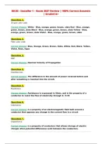 BICSI - Installer 1 &ndash; Exam 2027 Review &vert; 100&percnt; Correct Answers&NewLine;&vert; Graded A&plus;