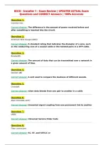 BICSI - Installer 1 &ndash; Exam Review &vert; UPDATED ACTUAL Exam&NewLine;Questions and CORRECT Answers &vert; 100&percnt; Accurate