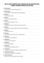 Bio 181 Unit 2 Genetics Byu I Updated Actual Questions And&NewLine;Correct Answers Verified 2027 Edition&NewLine;
