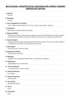 Bio 253 Exam 1 Updated Actual Questions And Correct Answers&NewLine;Verified 2027 Edition
