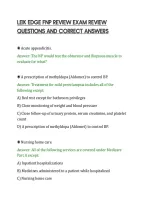 Leik Edge Fnp Review Exam Review&NewLine;Questions And Correct Answers&NewLine;