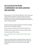 Leik Exam Edge Fnp Review&NewLine;Comprehensive Test Paper Questions&NewLine;And Solutions