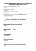 Bio 1201 Lsu Gregg Exam 1 Updated Actual Questions And&NewLine;Correct Answers Verified 2027 Edition