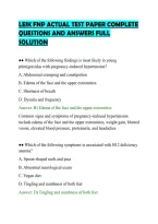 Leik Fnp Actual Test Paper Complete&NewLine;Questions And Answers Full&NewLine;Solution&NewLine;