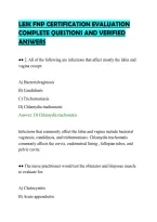 Leik Fnp Certification Evaluation&NewLine;Complete Questions And Verified&NewLine;Answers&NewLine;