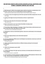Bio Beyond Genetic Replication Updated Actual Questions And&NewLine;Correct Answers Verified 2027 Edition