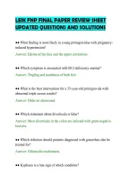 Leik Fnp Final Paper Review Sheet&NewLine;Updated Questions And Solutions