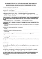 Biobeyind Energy Challenge Respiration Updated Actual&NewLine;Questions And Correct Answers Verified 2027 Edition
