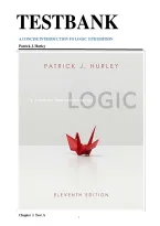 Test Bank for A Concise Introduction to Logic&comma; 11th Edition by Patrick J&period; Hurley &vert; Questions and Answers &vert; 14 Chapters&NewLine;