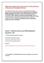 BSIS Firearm Written Exam Practice Exam &vert; California Bureau of Security and Investigative Services