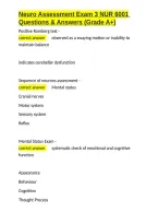Neuro Assessment Exam 3 NUR 6001 Questions & Answers &lpar;Grade A&plus;&rpar;&period;docx&NewLine;&NewLine;