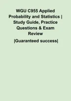 WGU C955 Applied Probability and Statistics &vert; Study Guide&comma; Practice Questions & Exam Review