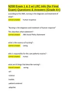 N208 Exam 1 & 2 w LRC Info &lpar;for Final Exam&rpar; Questions & Answers &lpar;Grade A&plus;&rpar;&period;docx&NewLine;&NewLine;