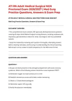 ATI RN Adult Medical-Surgical NGN Proctored Exam 2026&sol;2027 &vert; Med-Surg Practice Questions&comma; Answers & Exam Prep