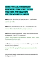 Letrs For Early Childhood Educators Exam Script Tested Questions And Solutions Certification Evaluation&period;pdf&NewLine;&NewLine;
