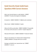 GoJet Security Study Guide Exam Questions With Correct Answers&period;