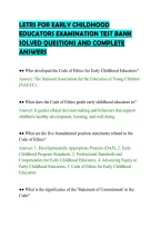 Letrs For Early Childhood Educators Examination Test Bank Solved Questions And Complete Answers&period;pdf&NewLine;&NewLine;