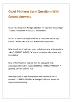 GoJet Midterm Exam Questions With Correct Answers