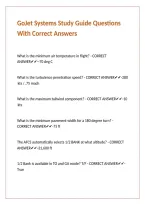 GoJet Systems Study Guide Questions With Correct Answers 