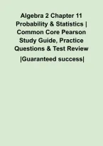 Algebra 2 Chapter 11 Probability & Statistics &vert; Common Core Pearson Study Guide&comma; Practice Questions & Test Review