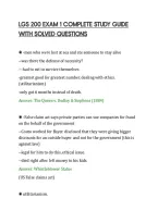 Lgs 200 Exam 1 Complete Study Guide&NewLine;With Solved Questions&NewLine;