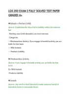 Lgs 200 Exam 2 Fully Solved Test Paper&NewLine;Graded A&plus;