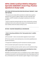 NFPA CWMS Certified Wildfire Mitigation Specialist 2026&sol;2027 &vert; Exam Prep&comma; Practice Questions & Study Guide