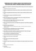 Biobeyond Unit 6 Chemical Basis Of Life Updated Actual&NewLine;Questions And Correct Answers Verified 2027 Edition